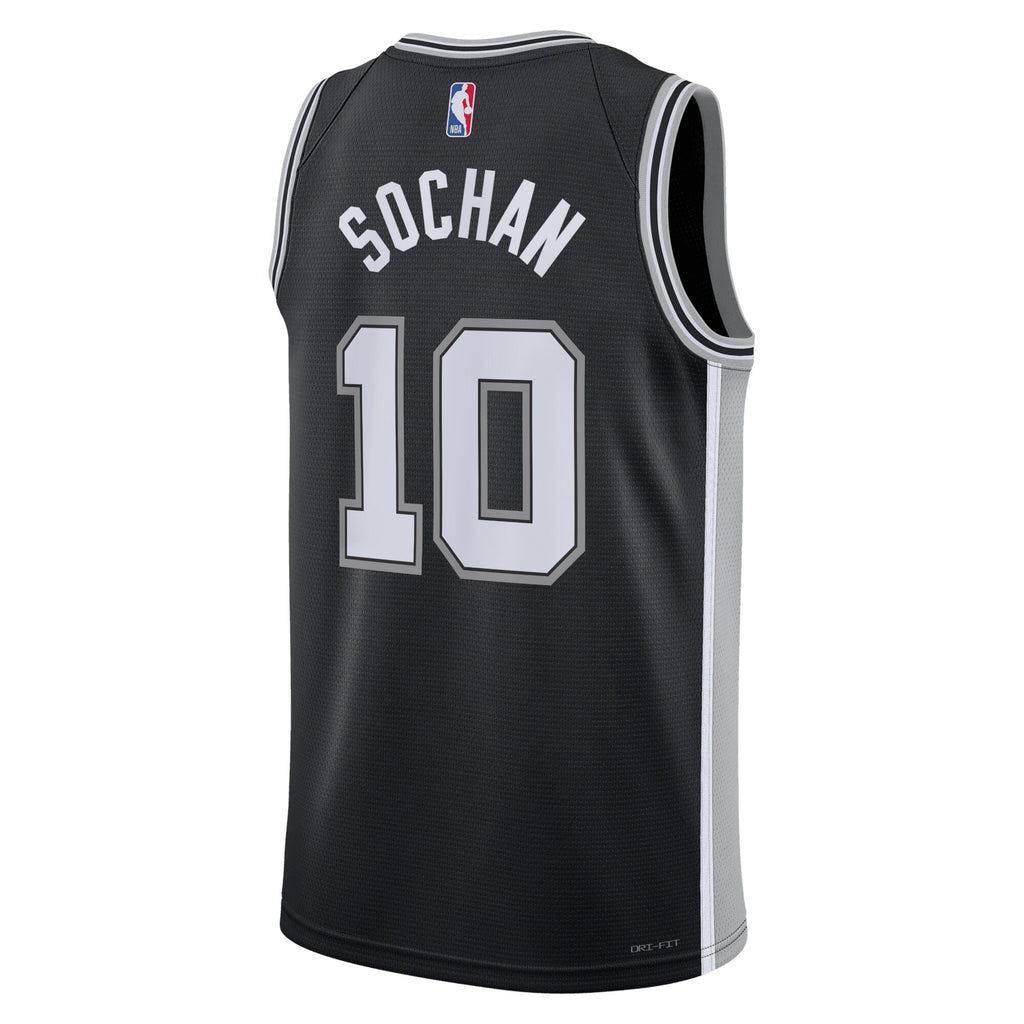 Jeremy Sochan San Antonio Spurs Icon Edition Swingman Basketball Jersey - Black - Unisex