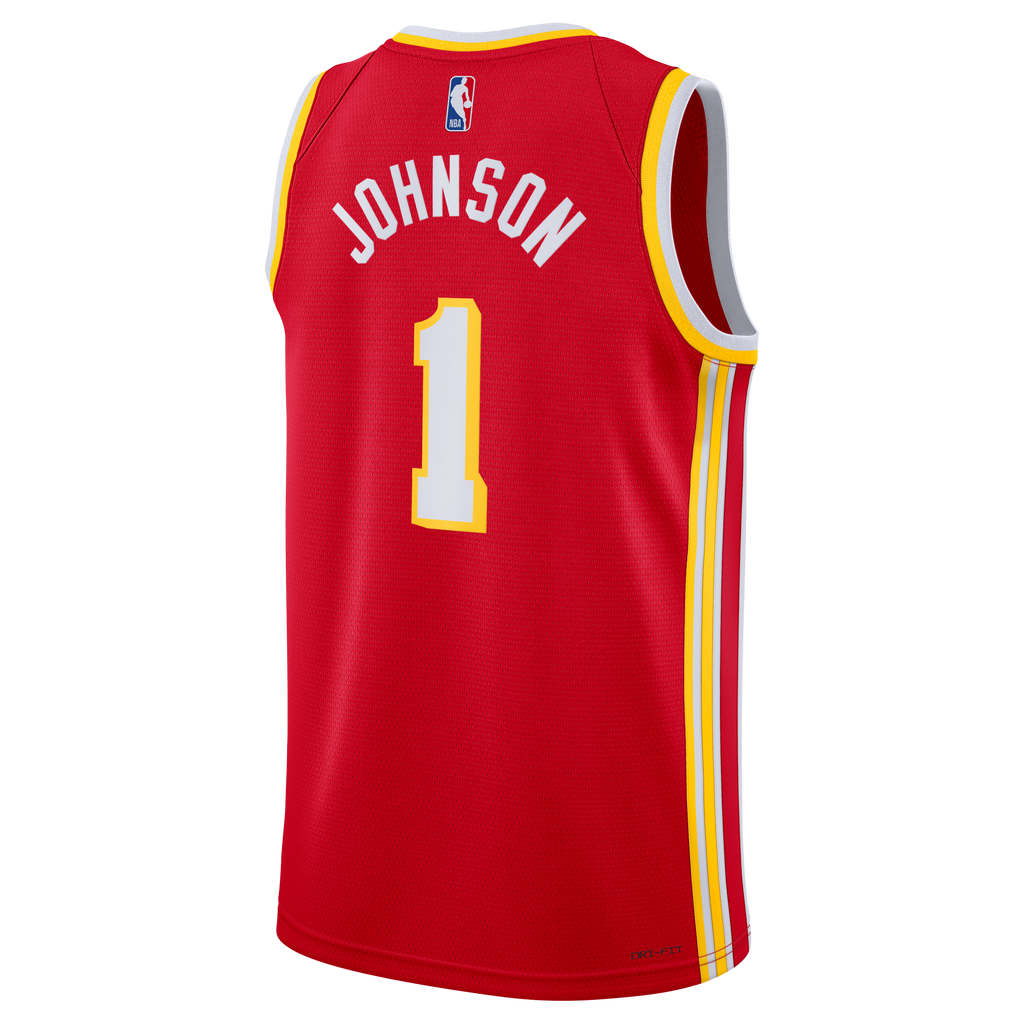 Jalen Johnson Atlanta Hawks Icon Edition Swingman Basketball Jersey - Red - Unisex