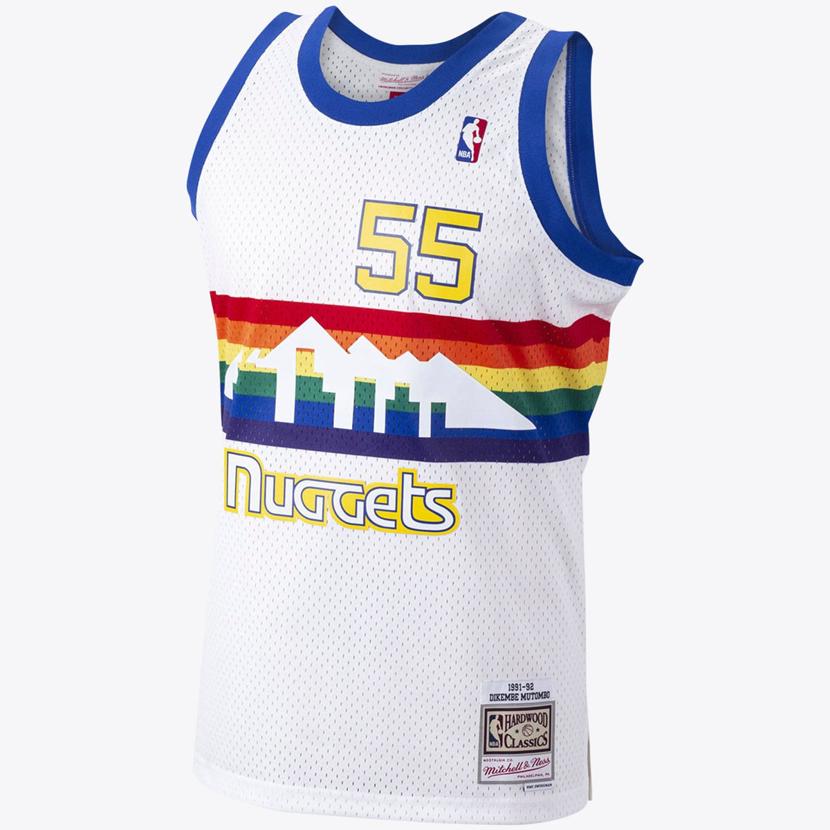 Dikembe Mutombo Denver Nuggets 1991 Hardwood Classics Swingman Home Basketball Jersey - White - Mens