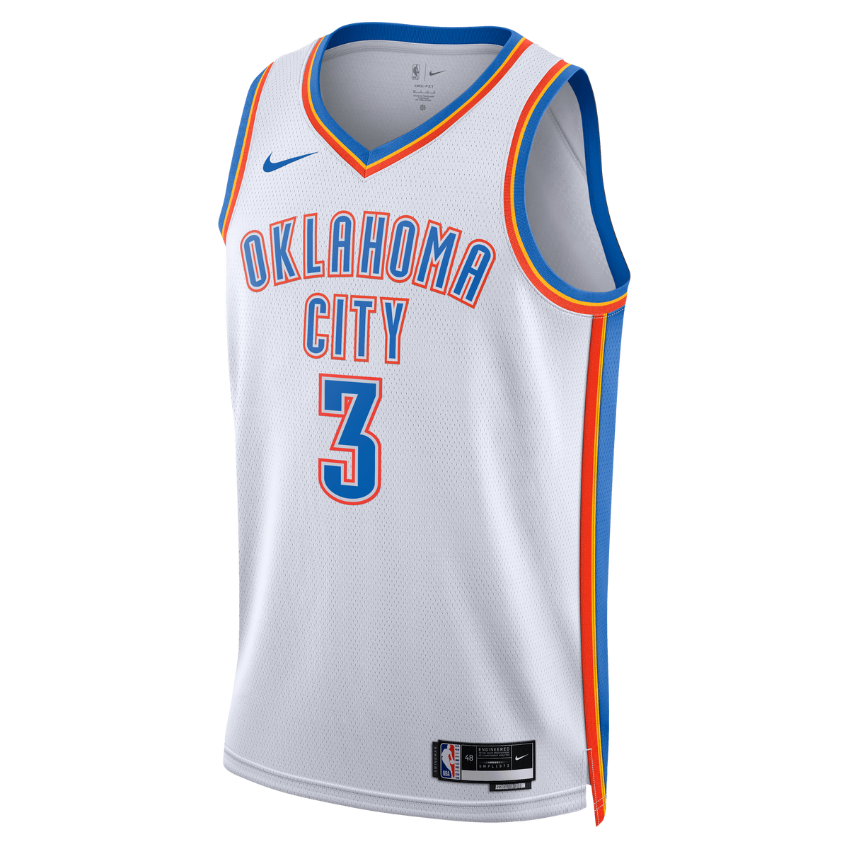 Jared McCain Oklahoma City Thunder Association Edition Swingman Basketball Jersey - White - Unisex