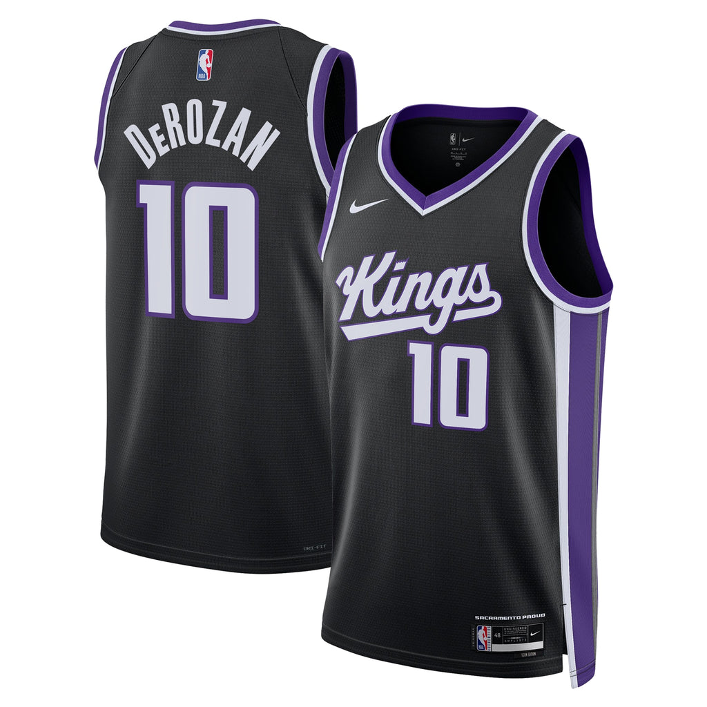 DeMar DeRozan Sacramento Kings Icon Edition Swingman Basketball Jersey - Black - Unisex