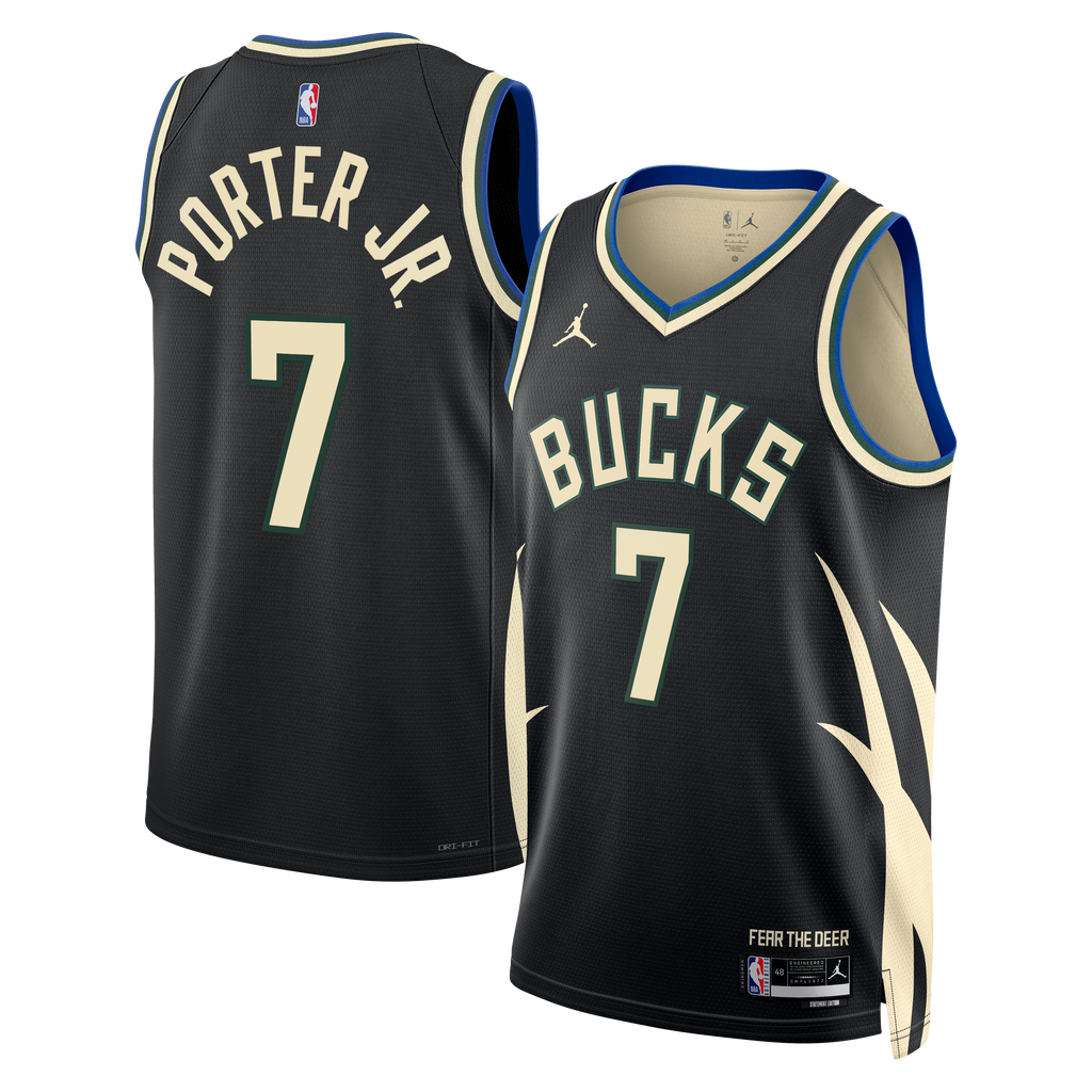 Kevin Porter Jr. Milwaukee Bucks Statement Edition Swingman Basketball Jersey - Hunter Green - Unisex