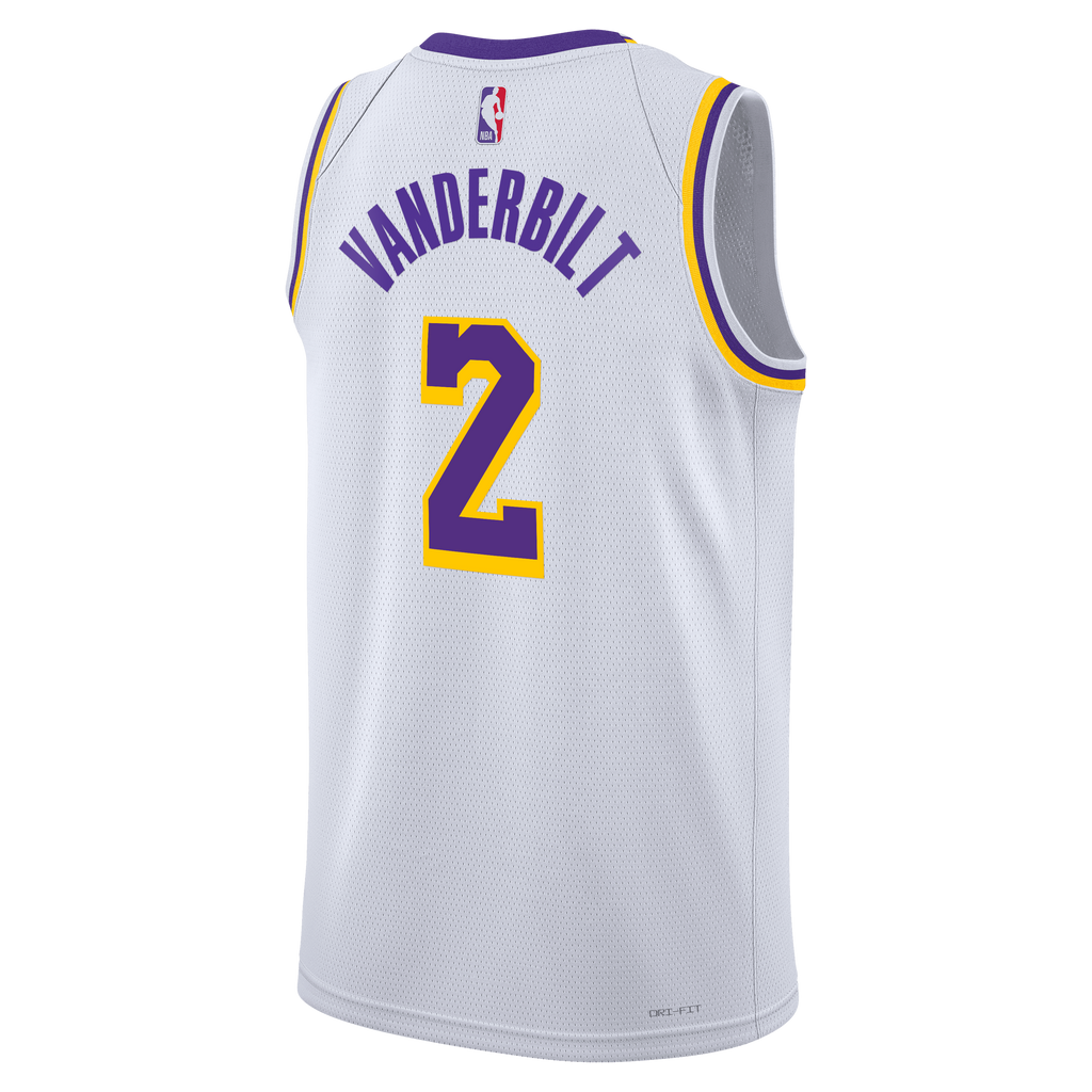 Jarred Vanderbilt Los Angeles Lakers Association Edition Swingman Basketball Jersey - White - Unisex