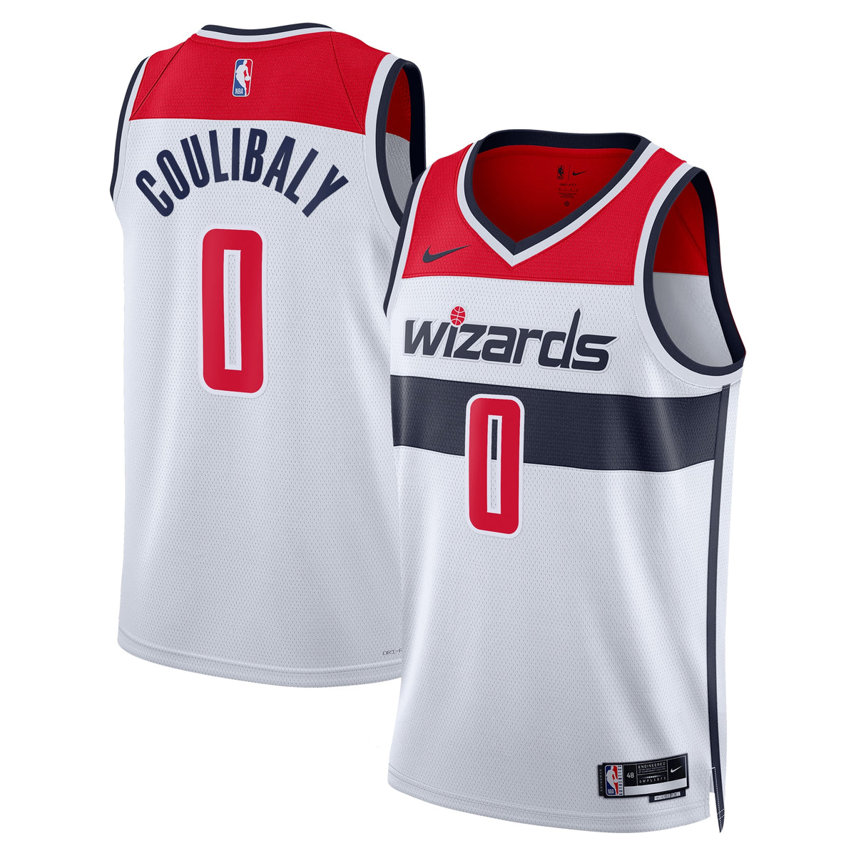 Bilal Coulibaly Washington Wizards Association Edition Swingman Basketball Jersey - White - Unisex