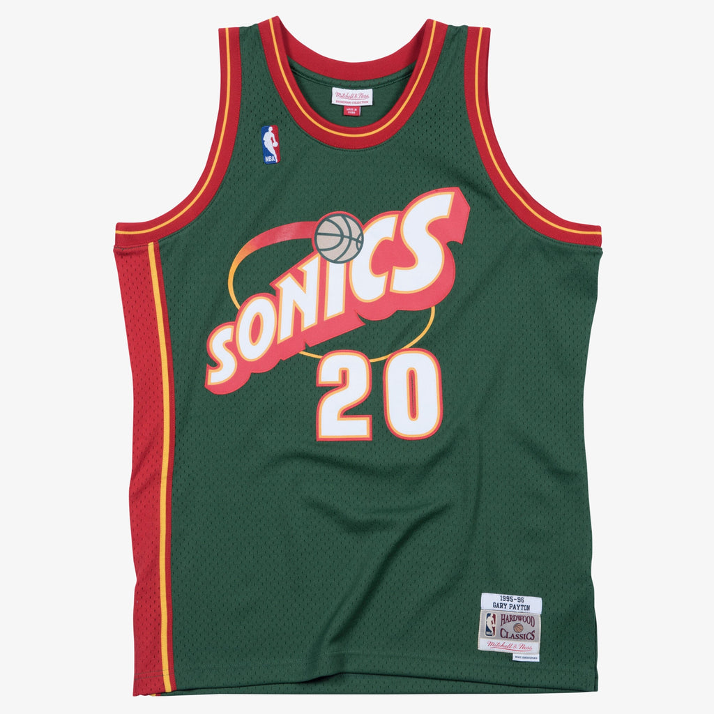 Gary Payton Seattle Supersonics 1995 - 96 Swingman Road Basketball Jersey