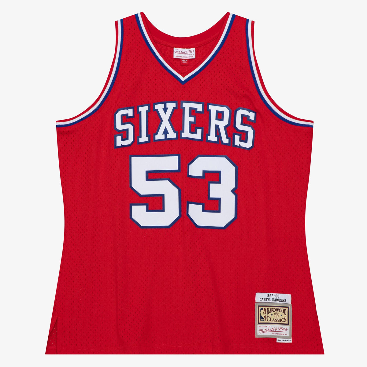 Darryl Dawkins Philadelphia 76ers 1979 Dark Authentic Basketball Jersey - University Red