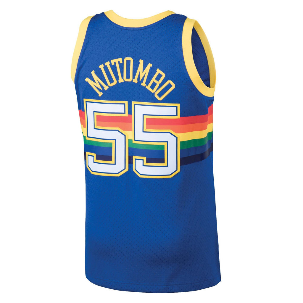Dikembe Mutombo Denver Nuggets 1991 - 92 Swingman Road Basketball Jersey