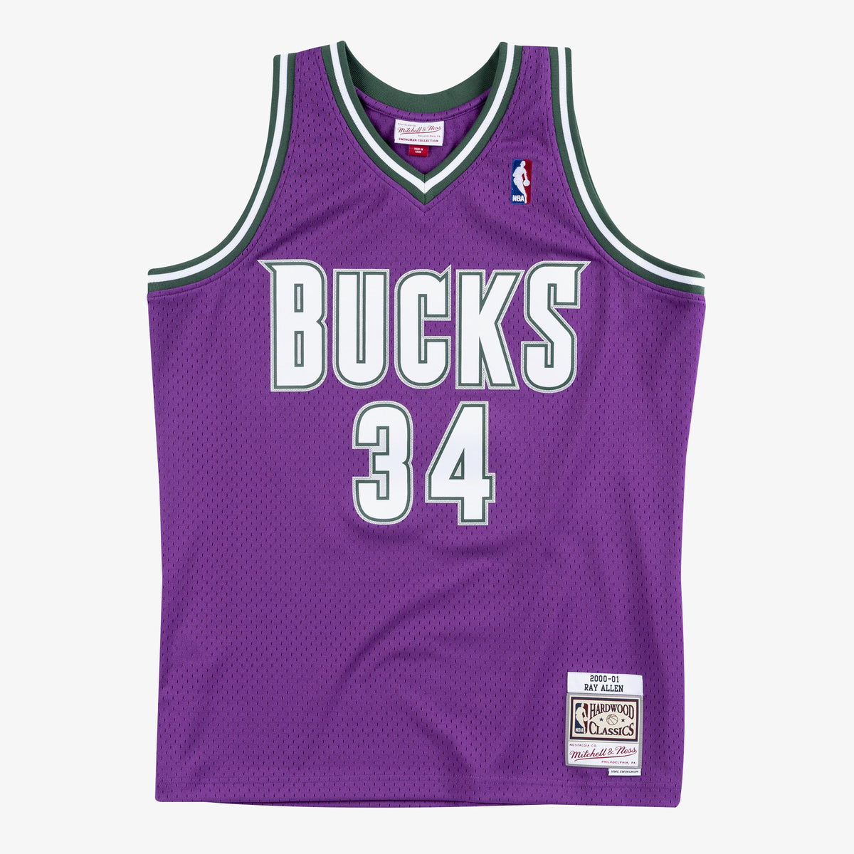 Ray Allen Milwaukee Bucks 2000 - 01 Swingman Road Basketball Jersey
