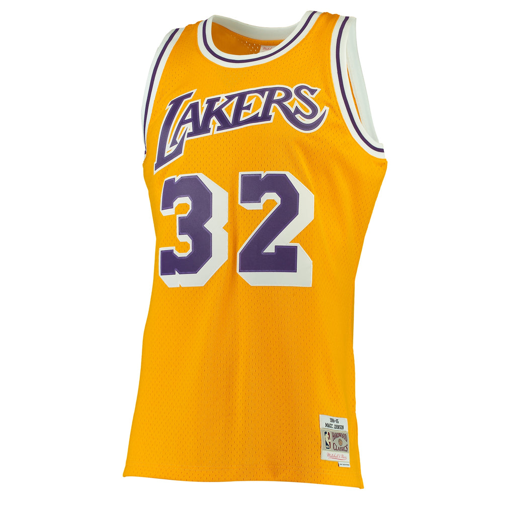Magic Johnson Los Angeles Lakers 1984 - 85 Hardwood Classics Swingman Basketball Jersey - Mens