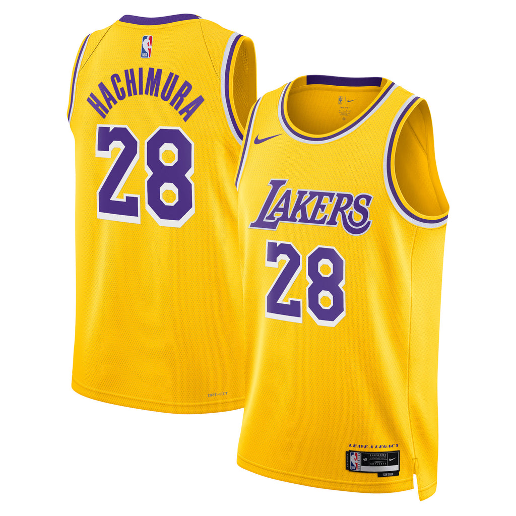 Rui Hachimura Los Angeles Lakers Icon Edition Swingman Basketball Jersey - Gold - Unisex