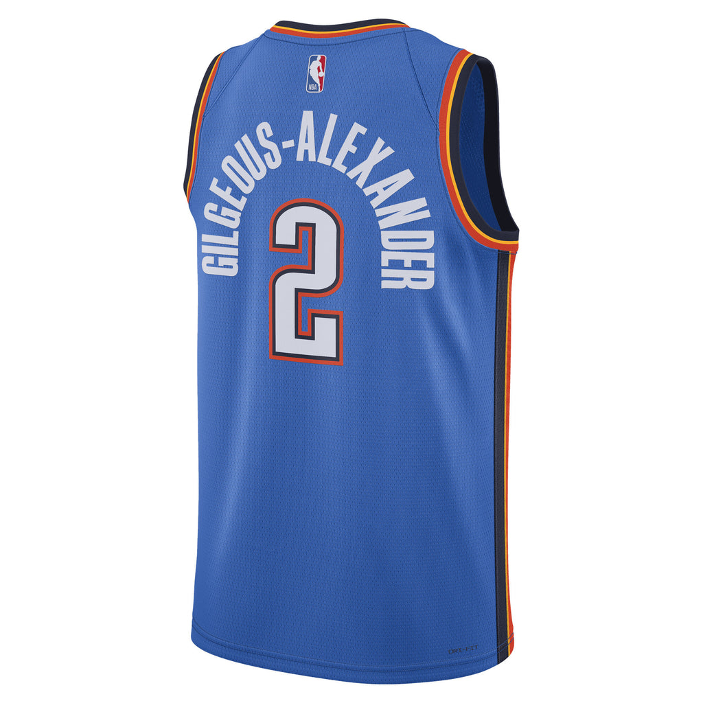 Shai Gilgeous - Alexander Oklahoma City Thunder Replica Swingman Icon Basketball Jersey - Unisex