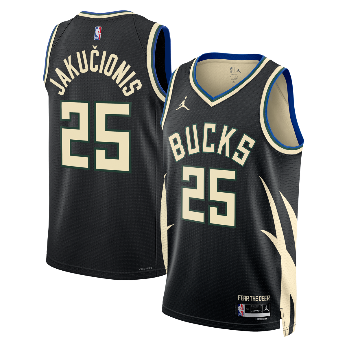Kasparas Jakučionis Milwaukee Bucks Statement Edition Swingman Basketball Jersey - Hunter Green - Unisex