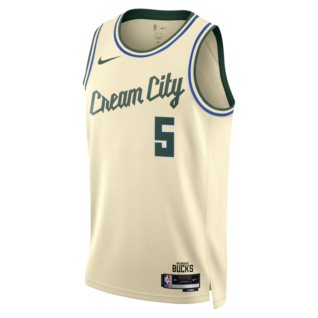 Gary Trent Jr. Milwaukee Bucks 2025/26 City Edition Swingman Basketball Jersey - Cream - Unisex