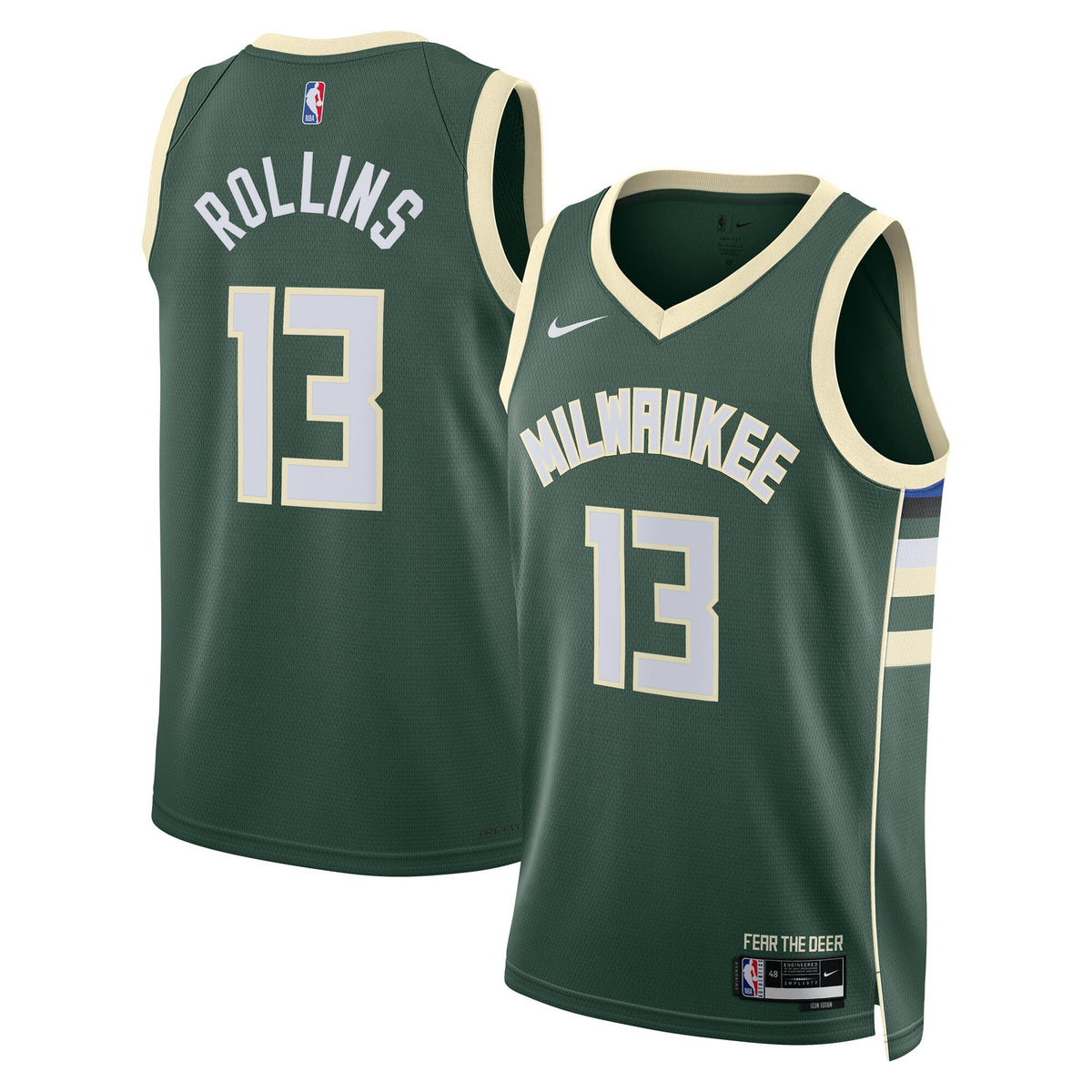 Ryan Rollins Milwaukee Bucks Icon Edition Swingman Basketball Jersey - Hunter Green - Unisex