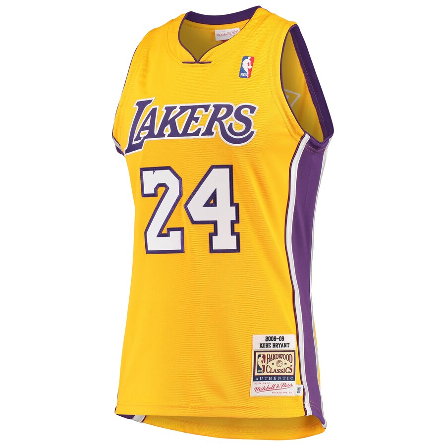 Kobe Bryant Los Angeles Lakers 2008 - 09 Hardwood Classics Authentic Basketball Jersey - Gold - Mens