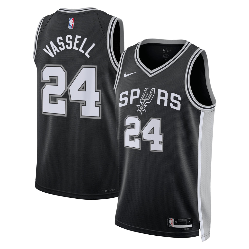 Devin Vassell San Antonio Spurs Icon Edition Swingman Basketball Jersey - Black - Unisex
