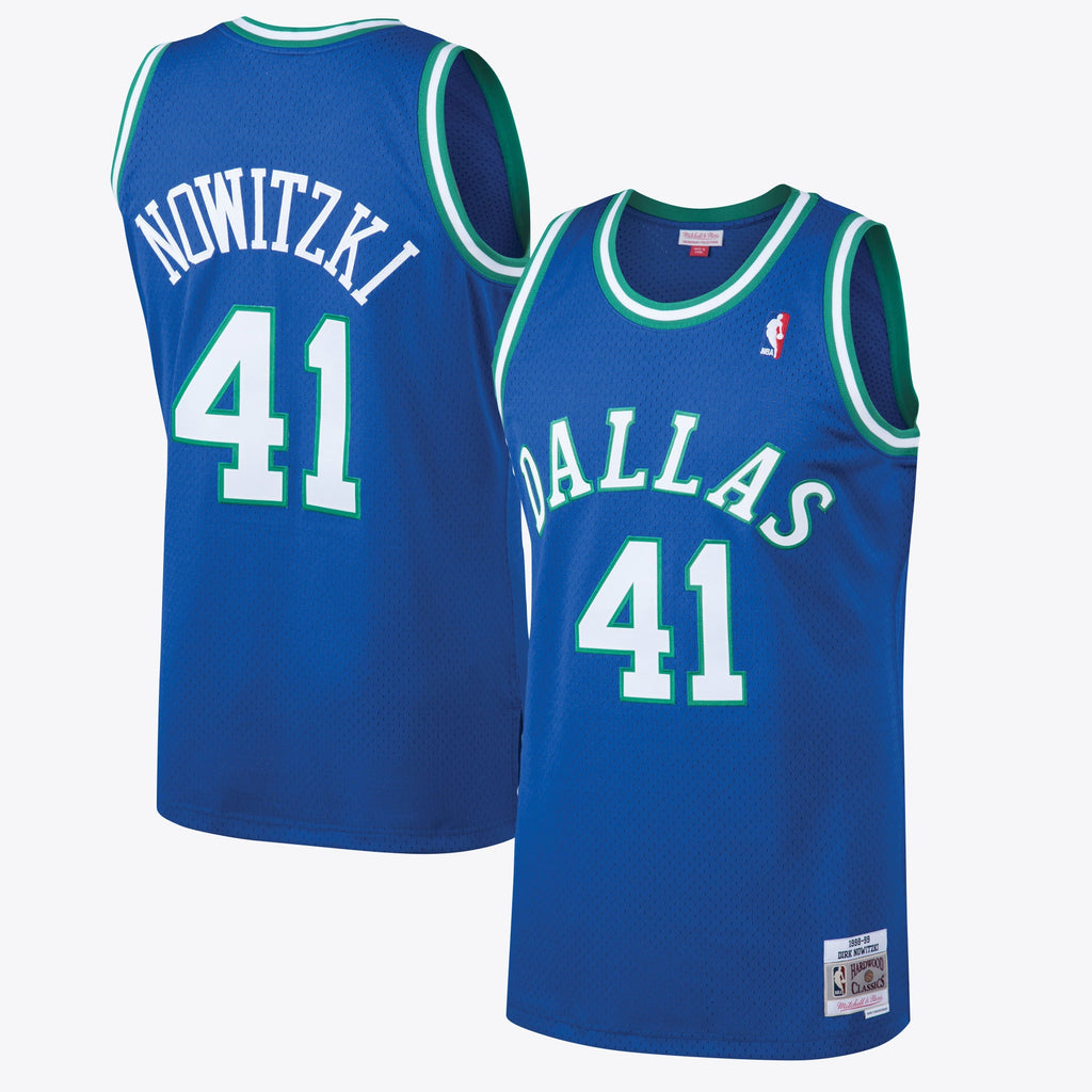 Dirk Nowitzki Dallas Mavericks 1998 Hardwood Classics Swingman Road Basketball Jersey - Royal - Mens