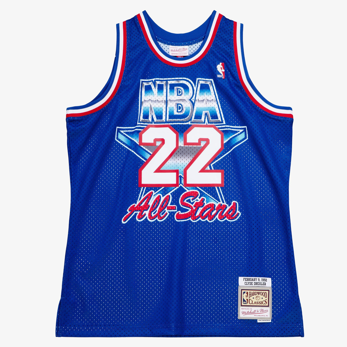 Clyde Drexler Portland Trail Blazers 1992 All - Star West Authentic Basketball Jersey - Royal Blue