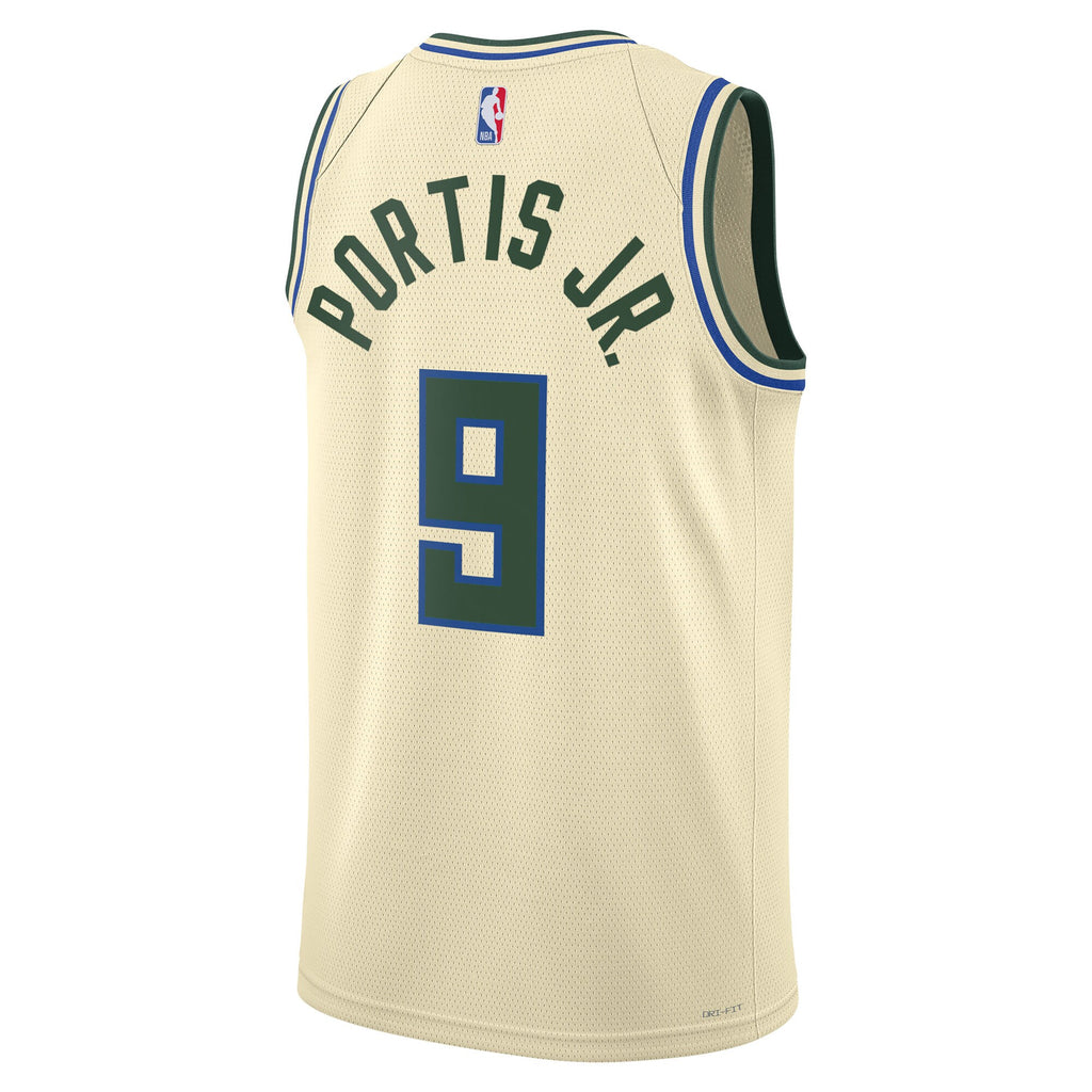 Bobby Portis Milwaukee Bucks 2025/26 City Edition Swingman Basketball Jersey - Cream - Unisex