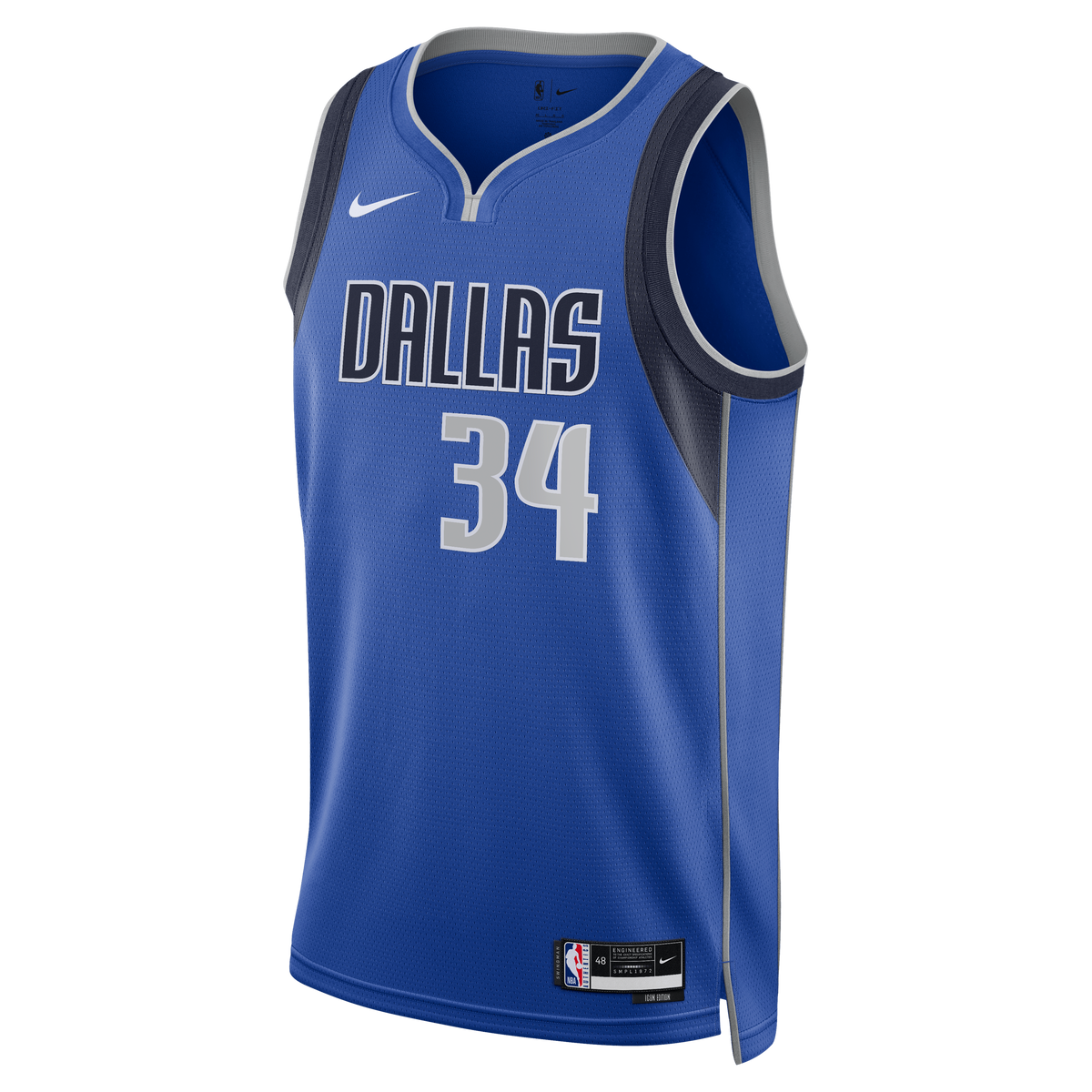 Santi Aldama Dallas Mavericks Icon Edition Swingman Basketball Jersey - Blue - Unisex