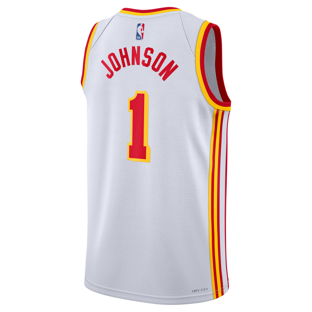 Jalen Johnson Atlanta Hawks Association Edition Swingman Basketball Jersey - White - Unisex