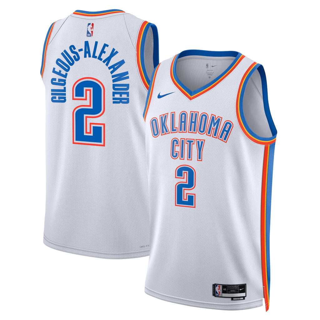 Shai Gilgeous - Alexander Oklahoma City Thunder Association Edition Swingman Basketball Jersey - White - Unisex