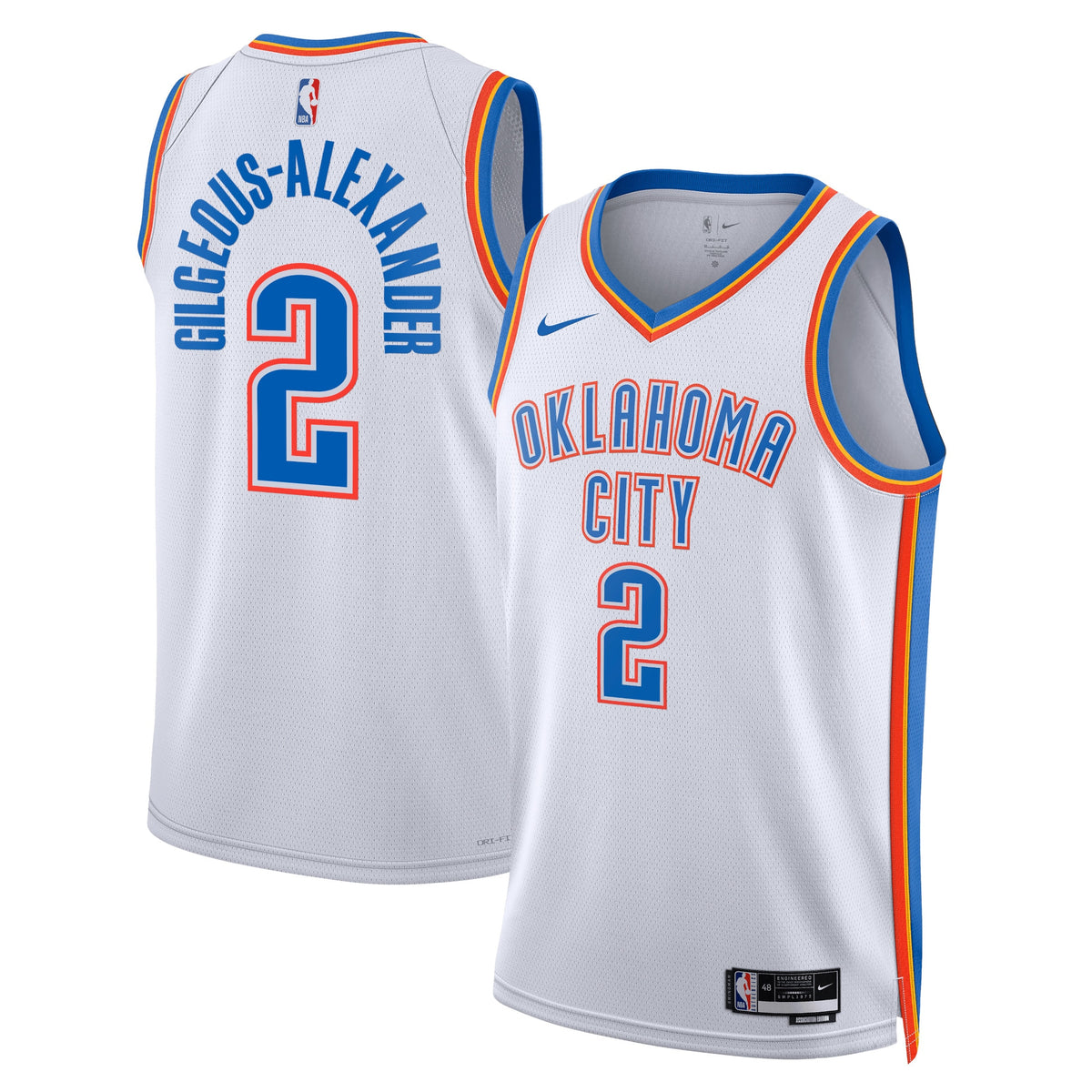 Shai Gilgeous - Alexander Oklahoma City Thunder Association Edition Swingman Basketball Jersey - White - Unisex
