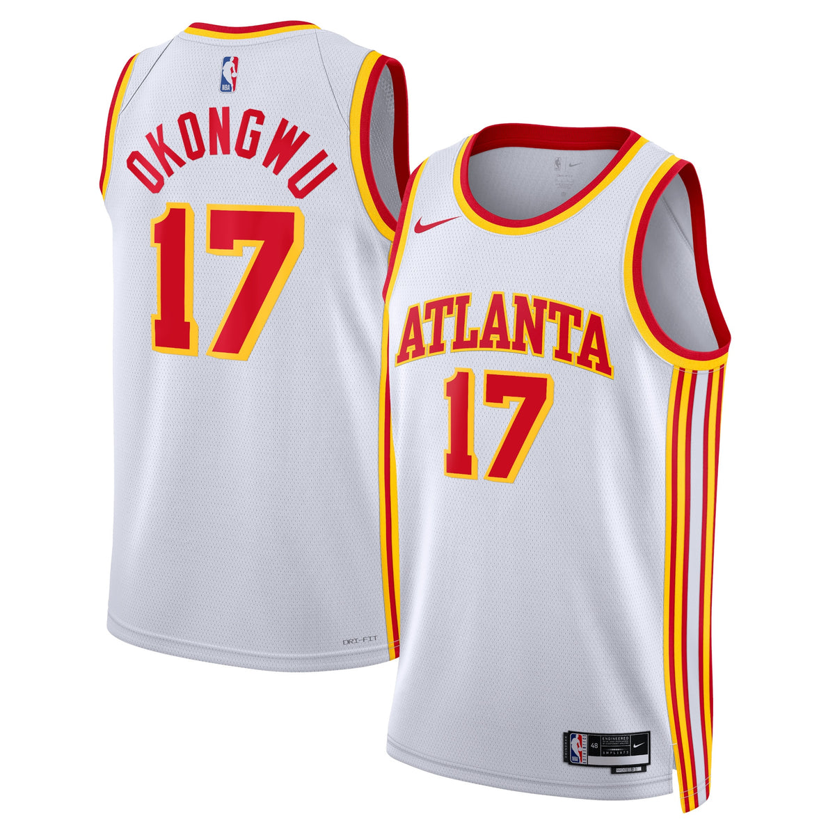 Onyeka Okongwu Atlanta Hawks Association Edition Swingman Basketball Jersey - White - Unisex