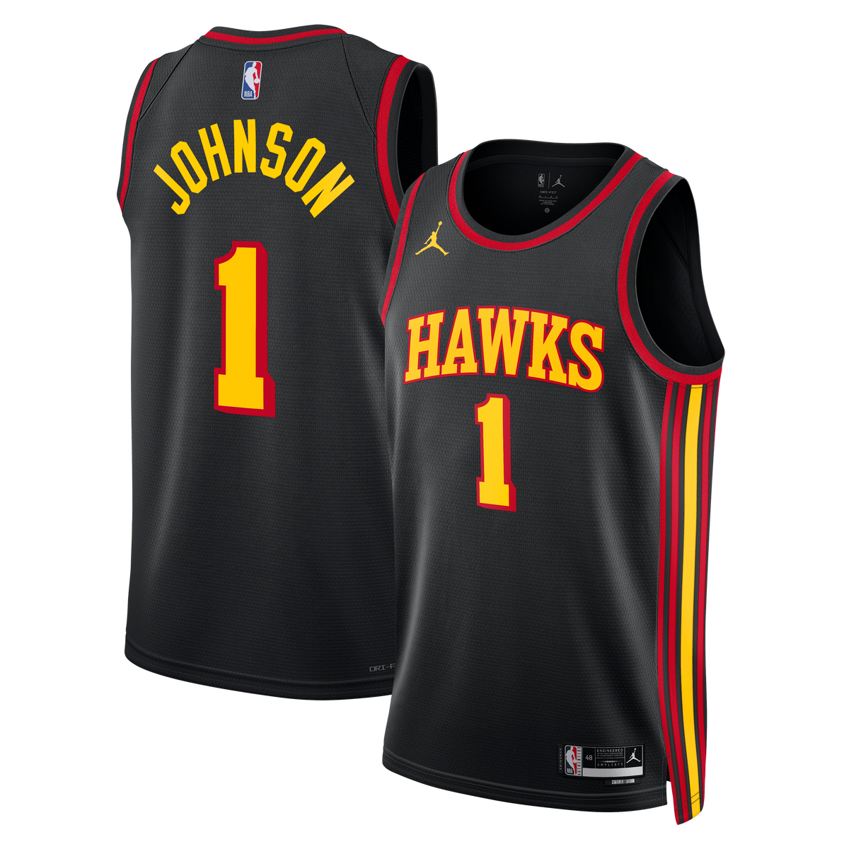 Jalen Johnson Atlanta Hawks Statement Edition Swingman Basketball Jersey - Black - Unisex