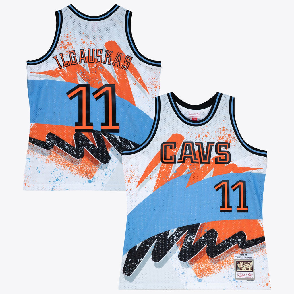 Zydrunas Ilgauskas Cleveland Cavaliers 1997 Hyper Hoops Swingman Basketball Jersey - White