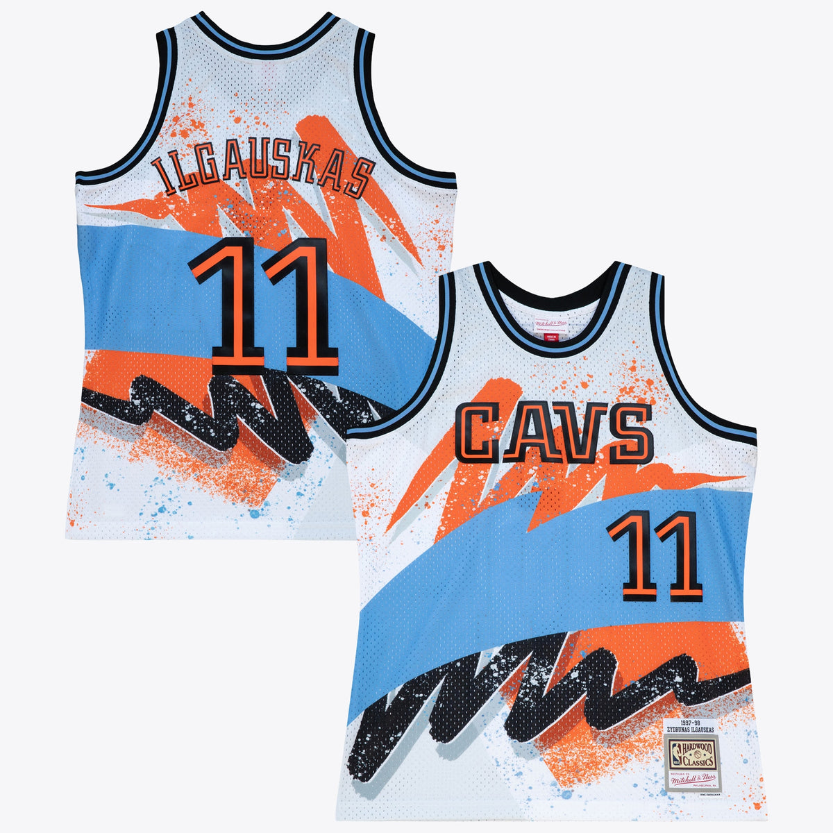 Zydrunas Ilgauskas Cleveland Cavaliers 1997 Hyper Hoops Swingman Basketball Jersey - White