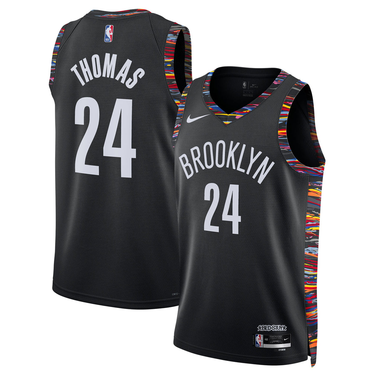 Cam Thomas Brooklyn Nets 2025/26 City Edition Swingman Basketball Jersey - Black - Unisex