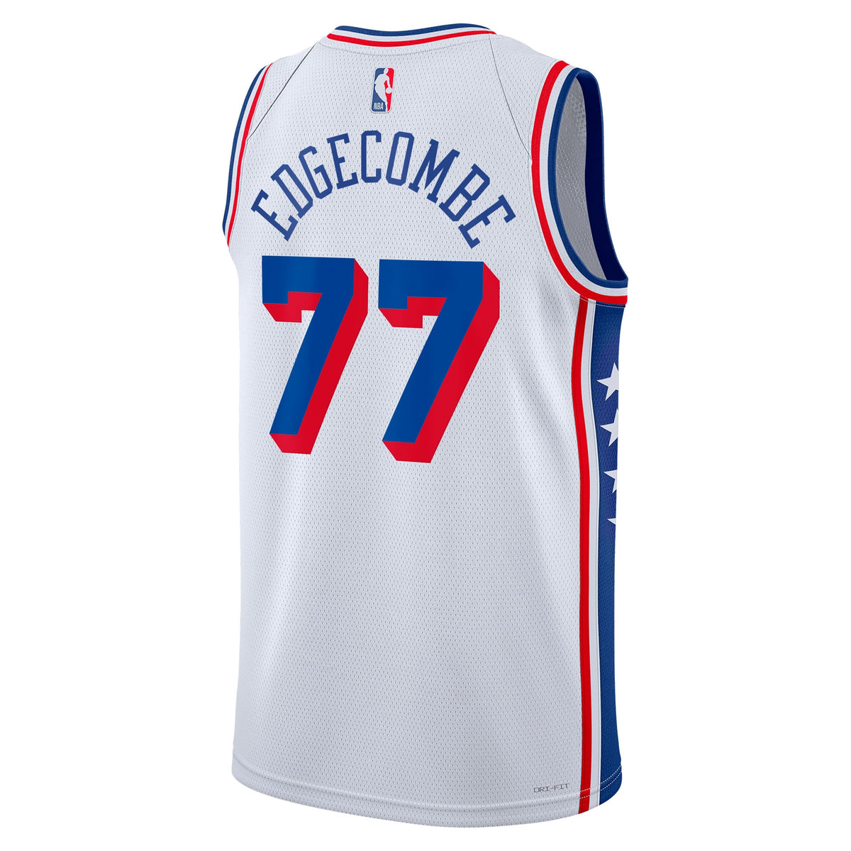 VJ Edgecombe Philadelphia 76ers Association Edition Swingman Basketball Jersey - White - Unisex