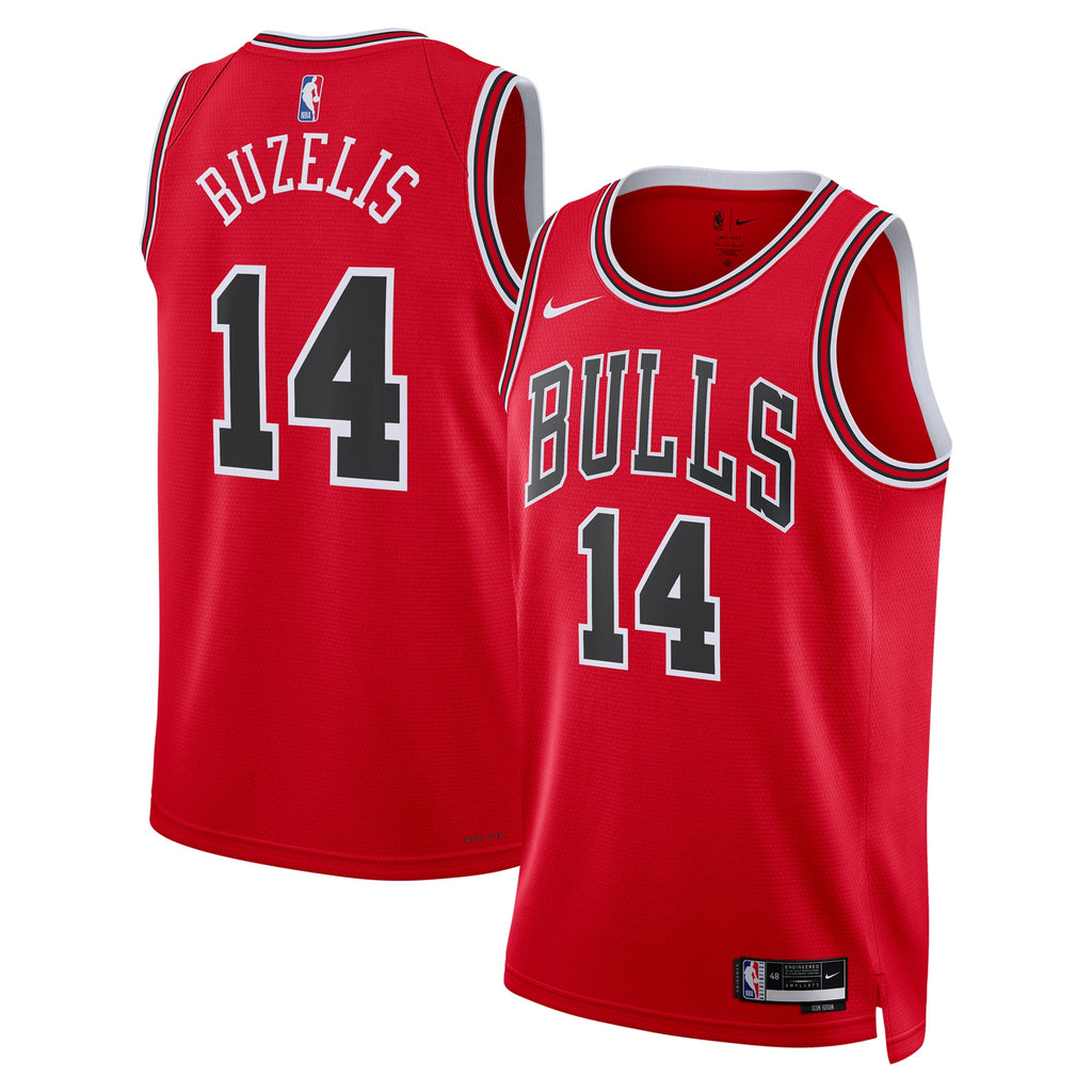 Matas Buzelis Chicago Bulls Swingman Icon Basketball Jersey - Red - Unisex