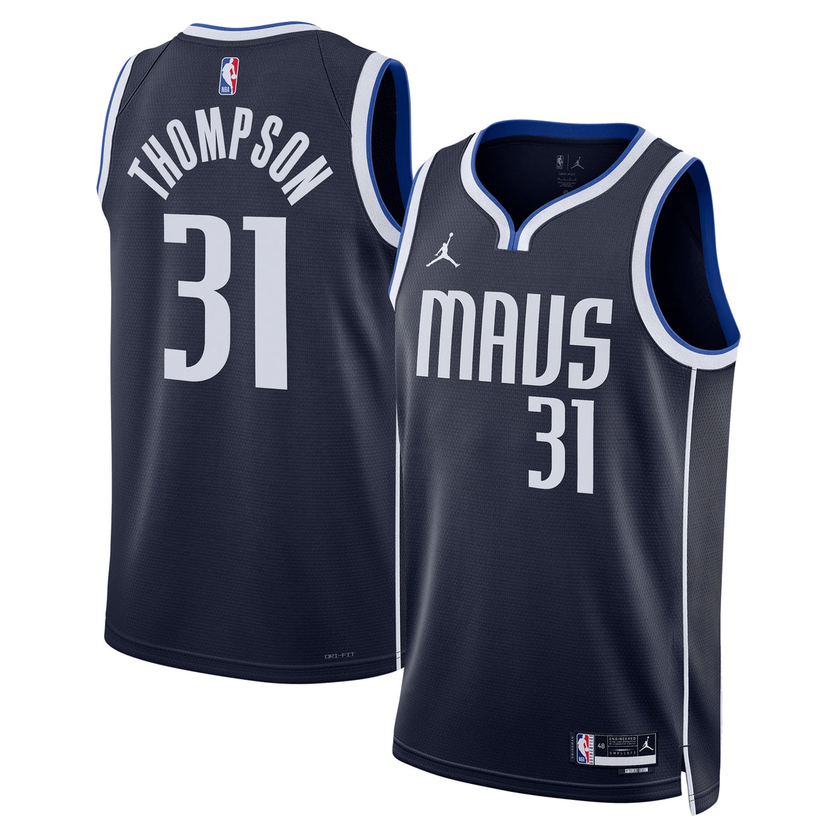 Klay Thompson Dallas Mavericks Statement Edition Swingman Basketball Jersey - Navy - Unisex