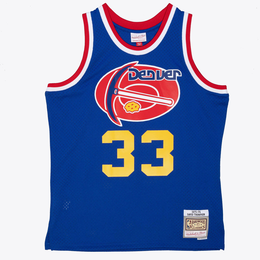 David Thompson Denver Nuggets 1975 Dark Authentic Basketball Jersey - Royal Blue