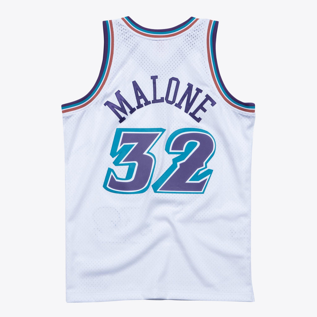 Karl Malone Utah Jazz 1996 Hardwood Classics Swingman Basketball Jersey - White - Mens