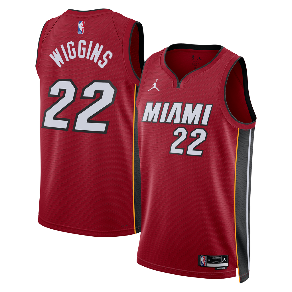 Andrew Wiggins Miami Heat Statement Edition Swingman Basketball Jersey - Red - Unisex