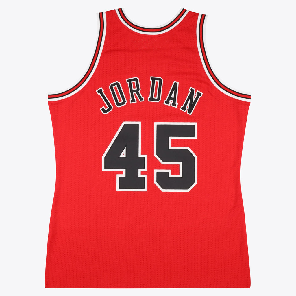 Michael Jordan Chicago Bulls 1994 - 95 Authentic Road Basketball Jersey - Red - Mens