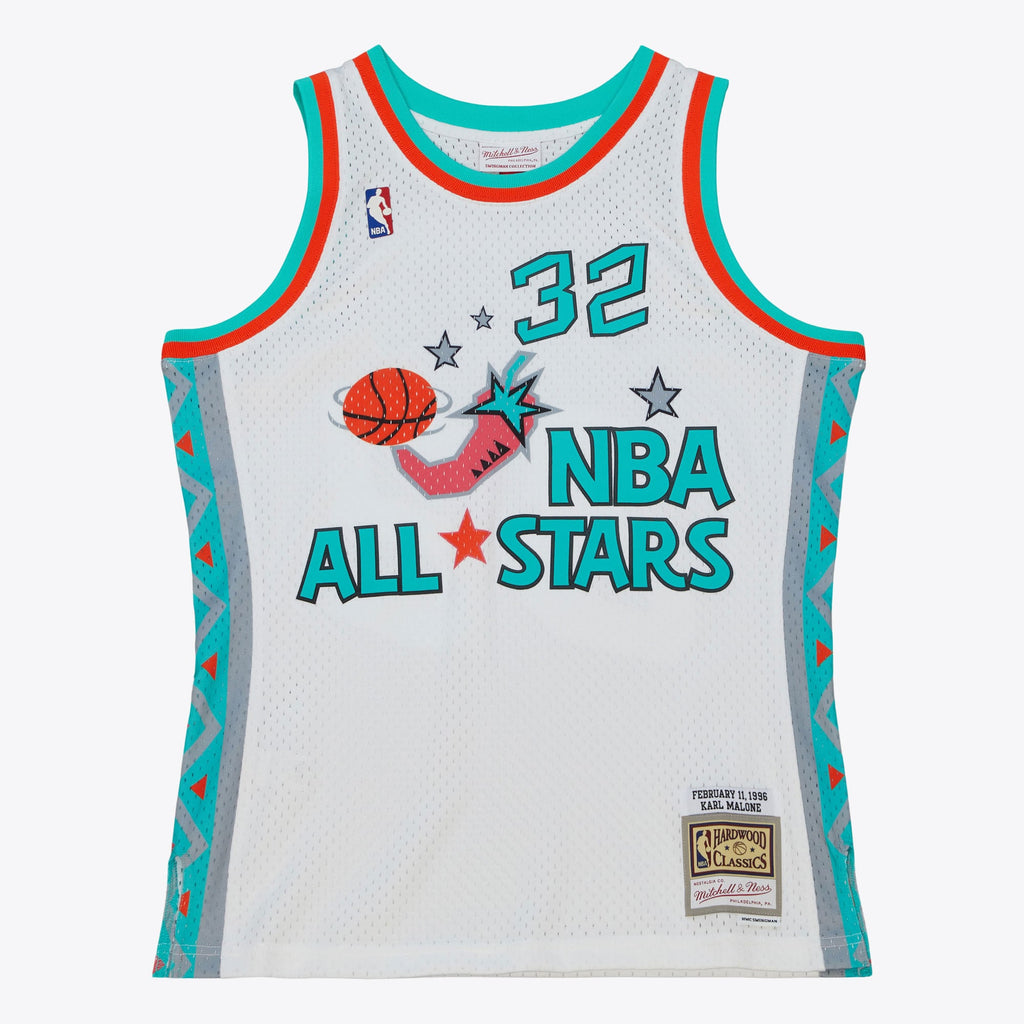 Karl Malone Utah Jazz 1996 All - Star Authentic Swingman Basketball Jersey - White