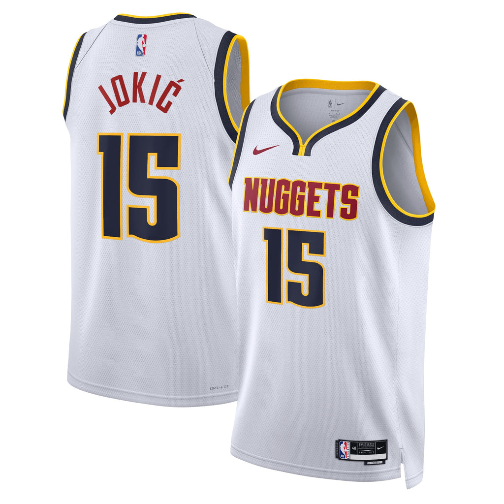Nikola Jokić Denver Nuggets Association Edition Swingman Basketball Jersey - White - Unisex