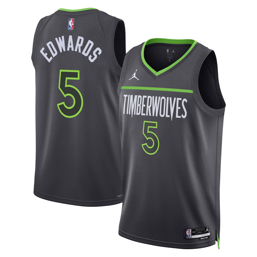 Anthony Edwards Minnesota Timberwolves Statement Edition Swingman Basketball Jersey - Gray - Unisex