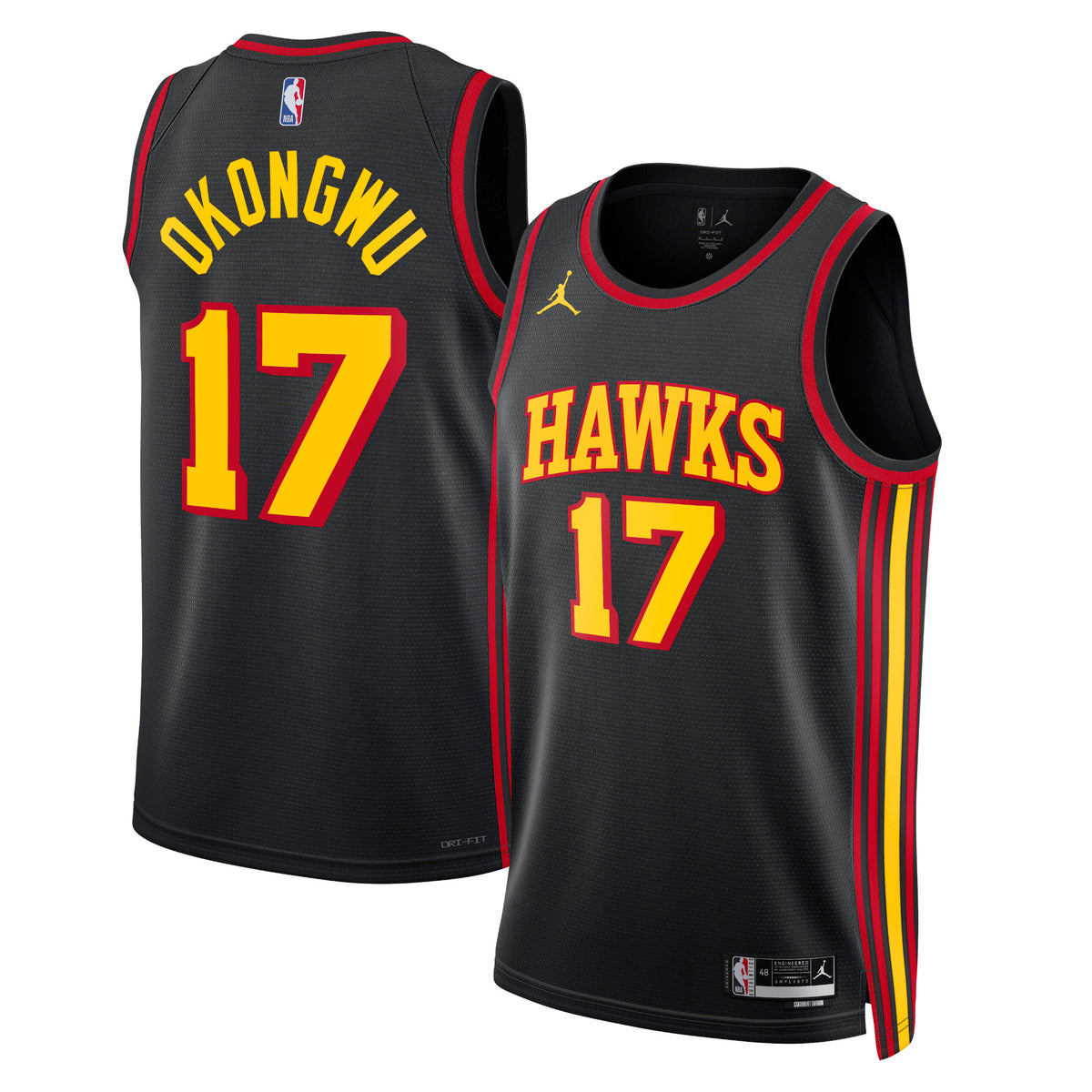 Onyeka Okongwu Atlanta Hawks Statement Edition Swingman Basketball Jersey - Black - Unisex