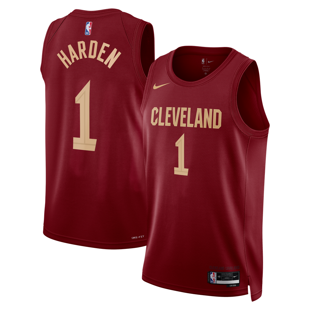 James Harden Cleveland Cavaliers Icon Edition Swingman Basketball Jersey - Wine - Unisex