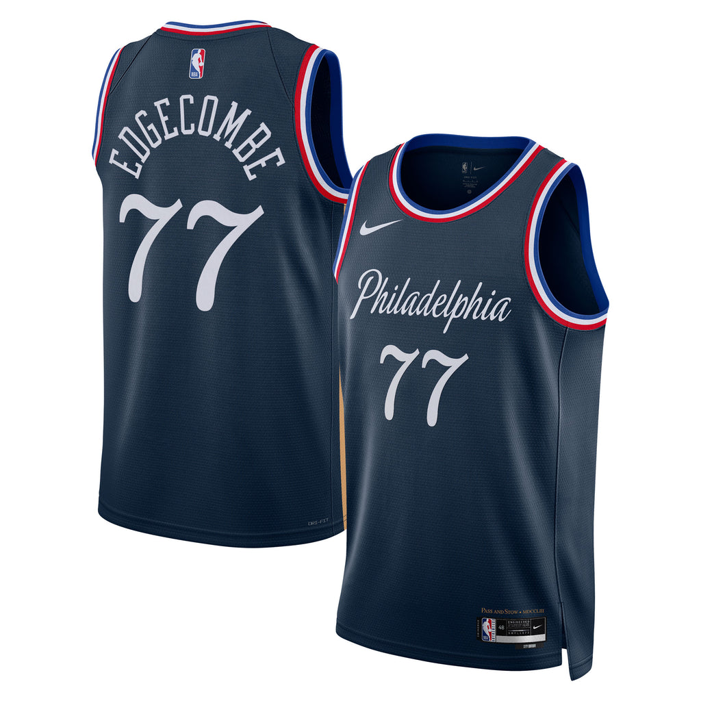 VJ Edgecombe Philadelphia 76ers 2025/26 City Edition Swingman Basketball Jersey - Navy - Unisex