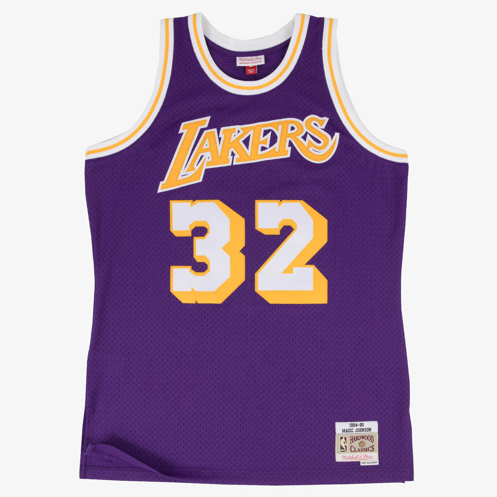 Magic Johnson Los Angeles Lakers 1984 - 85 Swingman Road Basketball Jersey