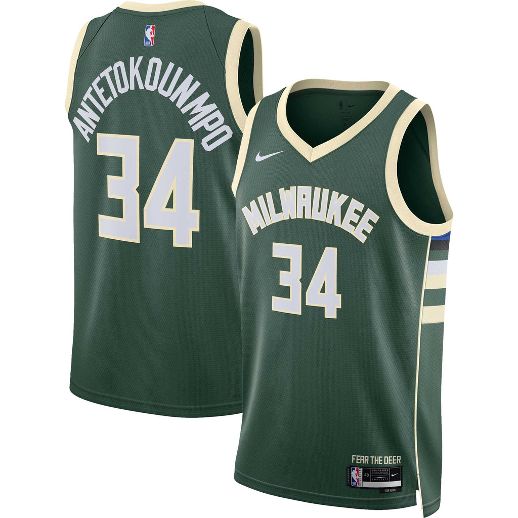 Giannis Antetokounmpo Milwaukee Bucks moisture - wicking Swingman Basketball Jersey