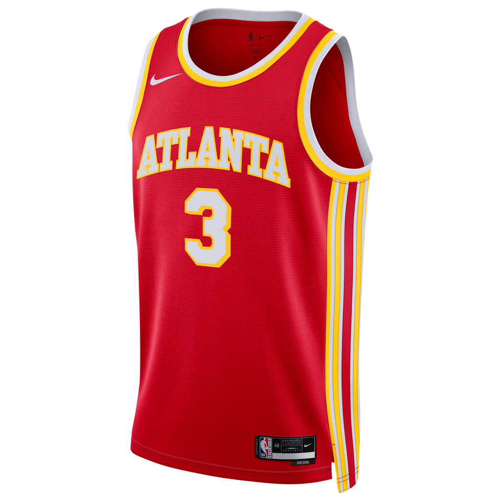 CJ McCollum Atlanta Hawks Icon Edition Swingman Basketball Jersey - Red - Unisex