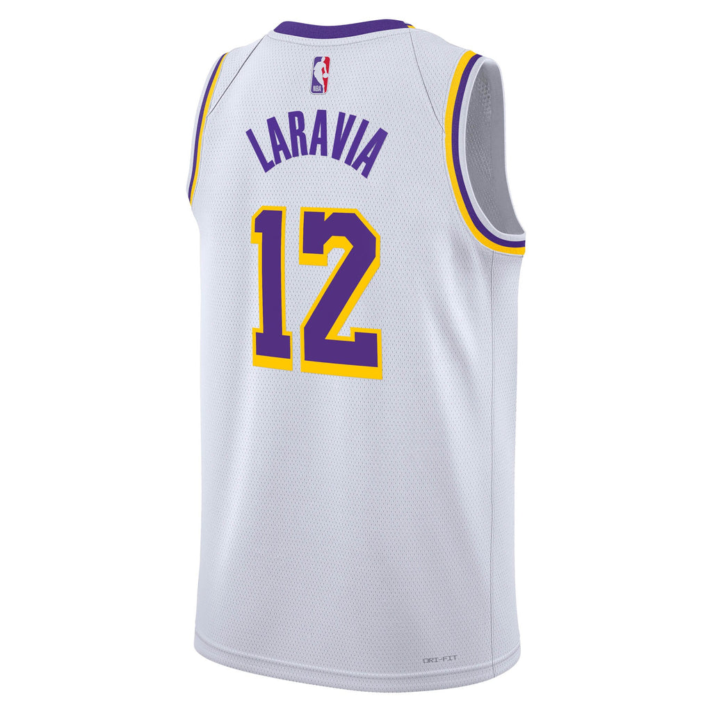Jake LaRavia Los Angeles Lakers Association Edition Swingman Basketball Jersey - White - Unisex