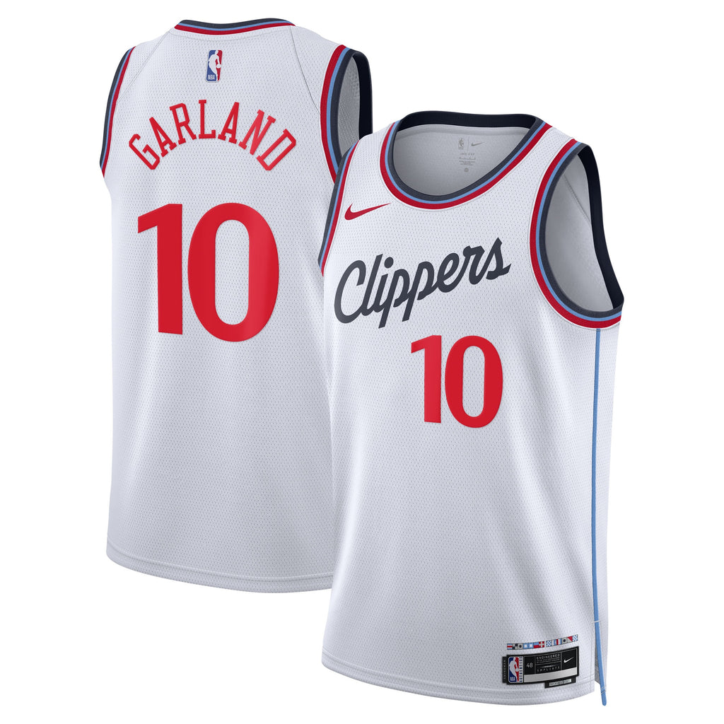 Darius Garland Los Angeles Clippers Association Edition Swingman Basketball Jersey - White - Unisex